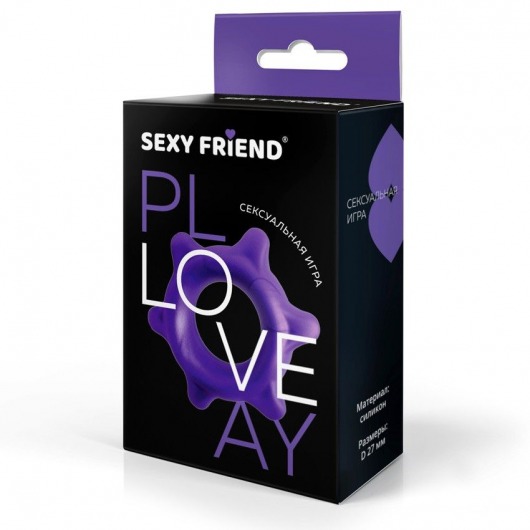 Фиолетовое эрекционное кольцо с шипиками - 1137 - в Коломне купить с доставкой