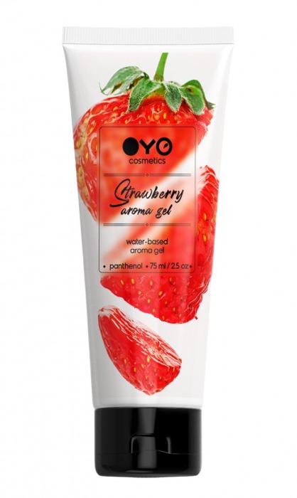 Лубрикант на водной основе OYO Aroma Gel Strawberry с ароматом клубники - 75 мл. - OYO - купить с доставкой в Коломне