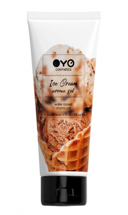 Лубрикант на водной основе OYO Aroma Gel Ice Cream с ароматом пломбира - 75 мл. - OYO - купить с доставкой в Коломне