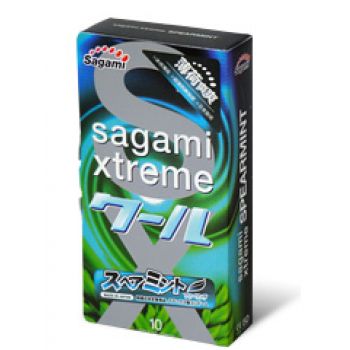 Презервативы Sagami Xtreme Mint с ароматом мяты - 10 шт. - Sagami - купить с доставкой в Коломне