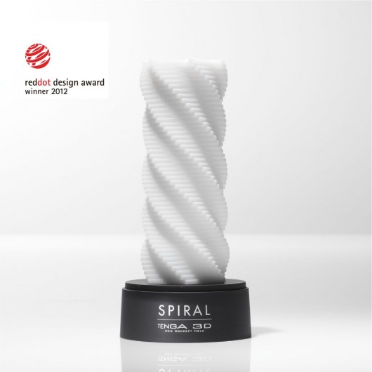 Белый 3D мастурбатор SPIRAL - Tenga - в Коломне купить с доставкой