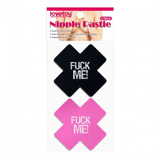 Набор из 2 пар пэстисов Cross Pattern Nipple Pasties - Lovetoy - купить с доставкой в Коломне