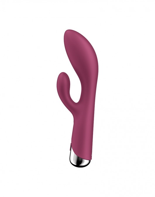 Малиновый вибратор-кролик Spinning Rabbit 1 с ротацией - 20 см. - Satisfyer