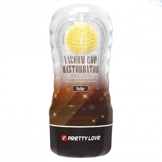 Прозрачный текстурированный мастурбатор Vacuum Cup Masturbator Stellar - Baile - в Коломне купить с доставкой