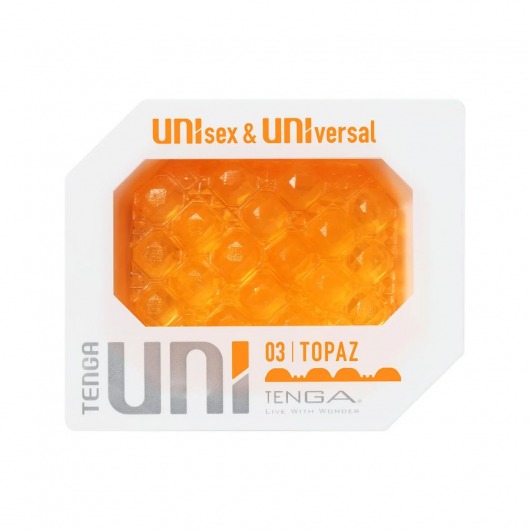 Оранжевый мастурбатор-стимулятор Tenga Uni Topaz - Tenga - в Коломне купить с доставкой