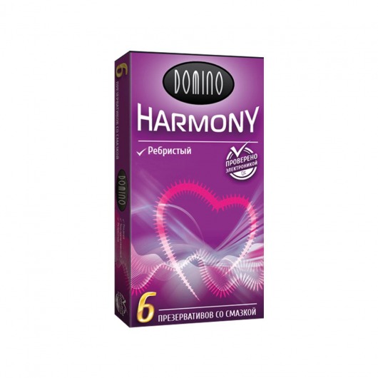 Презервативы с рёбрышками Domino Harmony - 6 шт. - Domino - купить с доставкой в Коломне