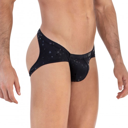 Черные трусы-джоки со звездочками Illusion Jockstrap - Clever Masculine Underwear купить с доставкой