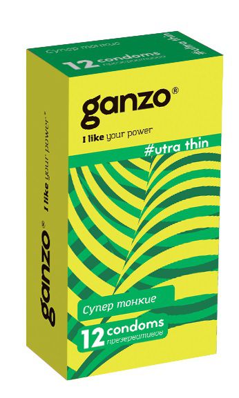 Ультратонкие презервативы Ganzo Ultra thin - 12 шт. - Ganzo - купить с доставкой в Коломне