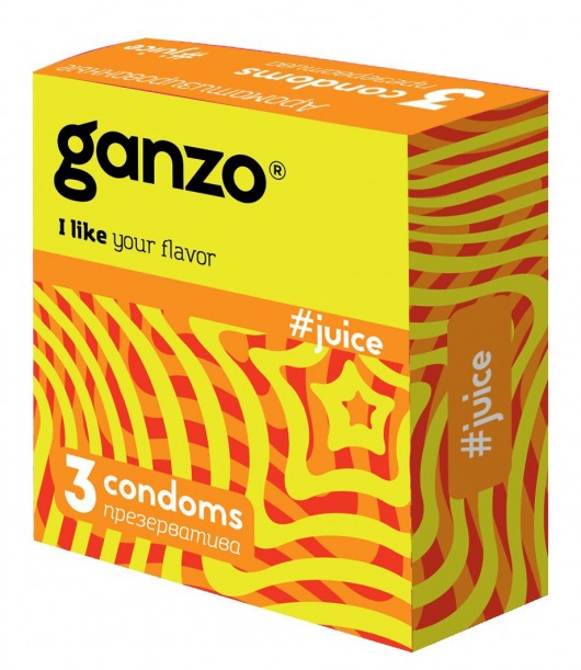 Ароматизированные презервативы Ganzo Juice - 3 шт. - Ganzo - купить с доставкой в Коломне