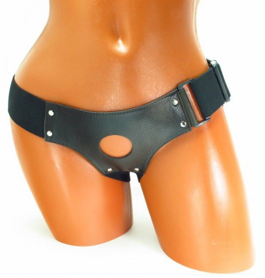 Трусики для страпона коричневого цвета - БДСМ Арсенал - купить с доставкой в Коломне