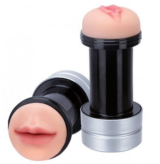 Двусторонний мастурбатор REALSTUFF 2 IN 1 HUMMER MOUTH   VAGINA - ротик и вагина - Dream Toys - в Коломне купить с доставкой