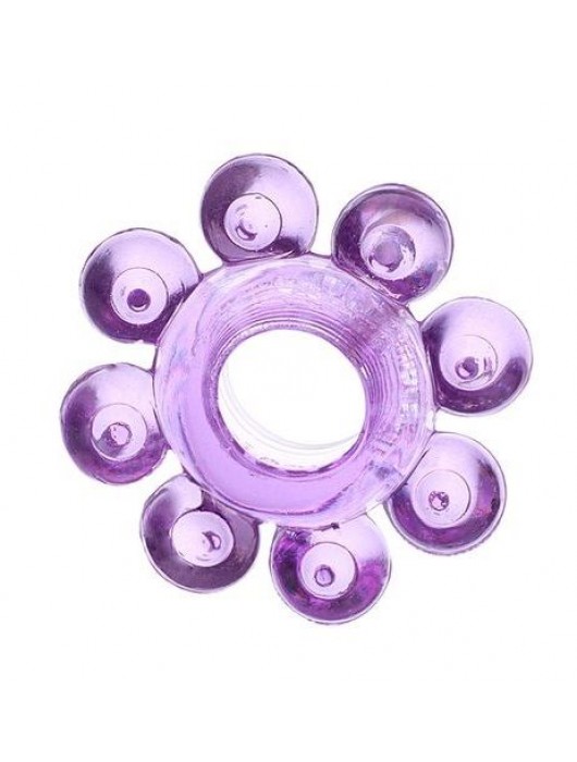 Мягкая фиолетовая гелевая насадка - Toyfa Basic - в Коломне купить с доставкой