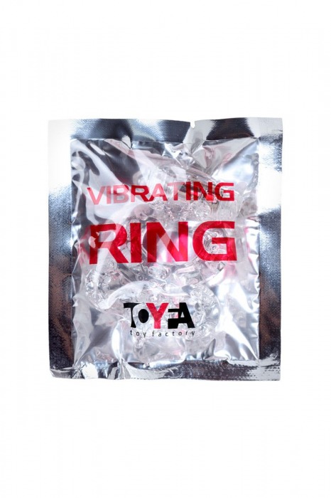 Прозрачное эрекционное кольцо с вибратором  и подхватом - Toyfa Basic - в Коломне купить с доставкой