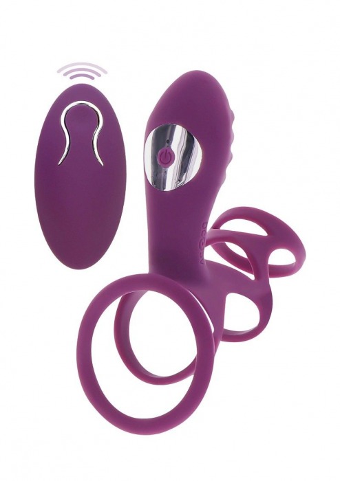 Фиолетовая эрекционная вибронасадка Halo Halo C-Ring Sleeve - Toy Joy - в Коломне купить с доставкой
