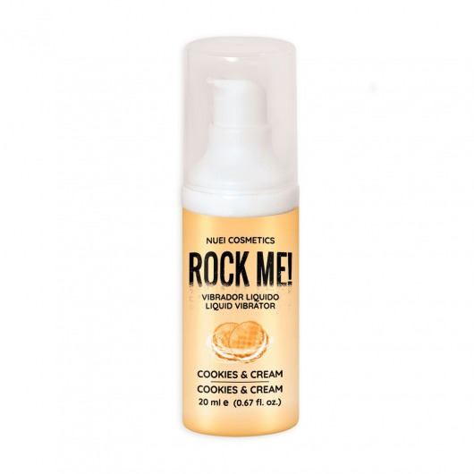 Жидкий вибратор Nuei Rock Me! с ароматом печенья и сливок - 20 мл. - Nuei cosmetics - купить с доставкой в Коломне