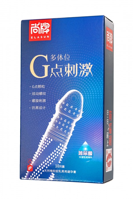 Ультратонкие презервативы Elasun G-spot stimulation с ребрами и точками - 10 шт. - Elasun - купить с доставкой в Коломне