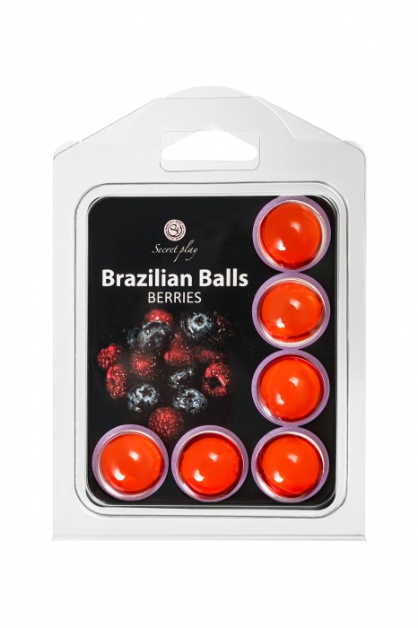 Набор из 6 шариков с массажным маслом Brazilian Balls с ароматом ягод - Secret Play - купить с доставкой в Коломне