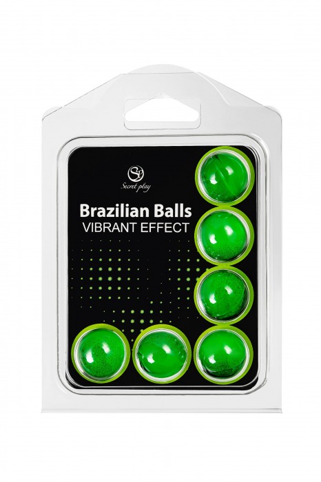 Набор из 6 шариков с массажным маслом Brazilian Balls с эффектом вибрации - Secret Play - купить с доставкой в Коломне