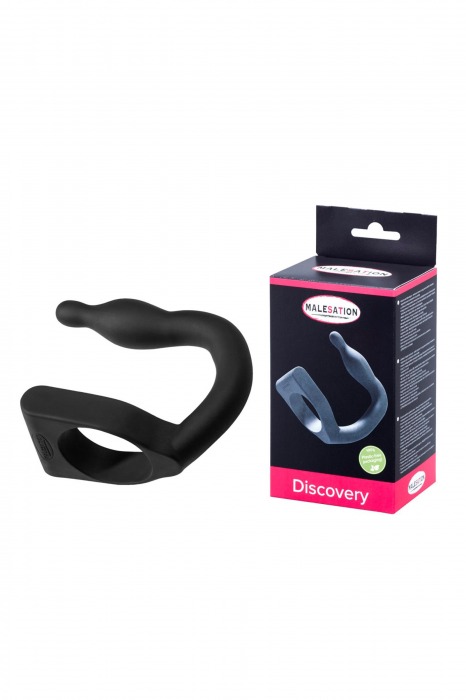 Эрекционное кольцо с вибровтулкой Discovery - MALESATION - в Коломне купить с доставкой