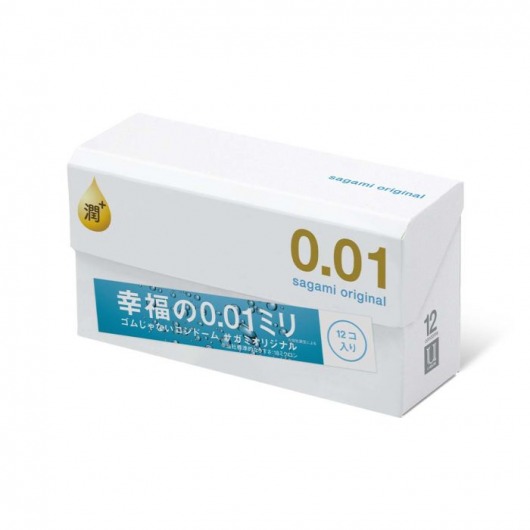 Увлажнённые презервативы Sagami Original 0.01 Extra Lub - 12 шт. - Sagami - купить с доставкой в Коломне