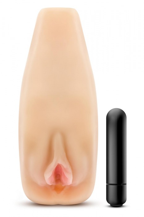 Мастурбатор-вагина с вибрацией Soft   Wet Natasha Realistic Beige Masturbator - Blush Novelties - в Коломне купить с доставкой