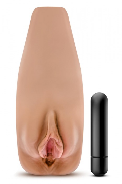 Маструбатор-вагина с вибрацией Soft   Wet Renata Realistic Tan Masturbator - Blush Novelties - в Коломне купить с доставкой