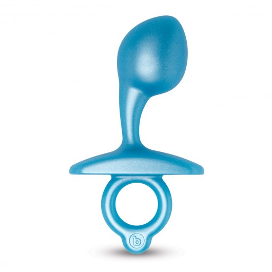 Голубая анальная пробка для массажа простаты Bulb Silicone Prostate Plug - 10,7 см. - b-Vibe - в Коломне купить с доставкой