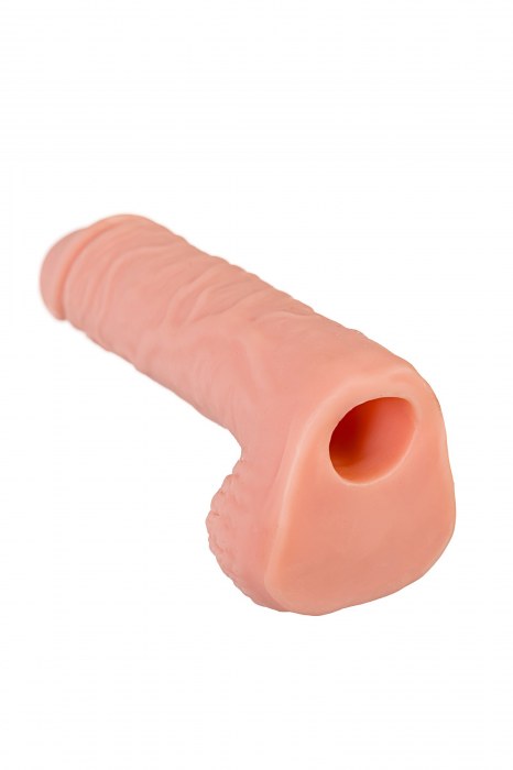 Телесная удлиняющая фаллическая насадка - 16 см. - ToyFa - в Коломне купить с доставкой