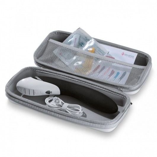 Вибратор с электростимуляцией Sizzling Simon Black Edition - 27 см. - MyStim - купить с доставкой в Коломне