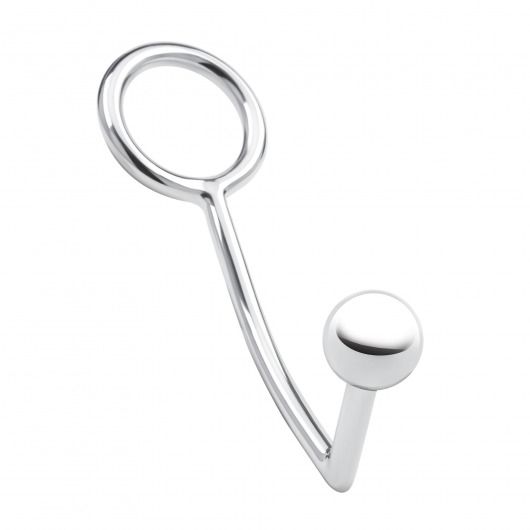 Кольцо на пенис с анальным стимулятором Stainless Steel Anal Hook   Cock Ring - BlueLine - в Коломне купить с доставкой