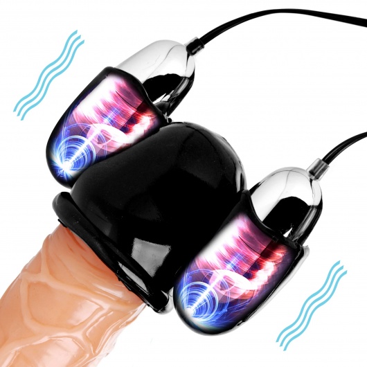 Черная стимулирующая насадка для головки полового члена Multi Speed Vibrating Penis Head Teaser - XR Brands - в Коломне купить с доставкой