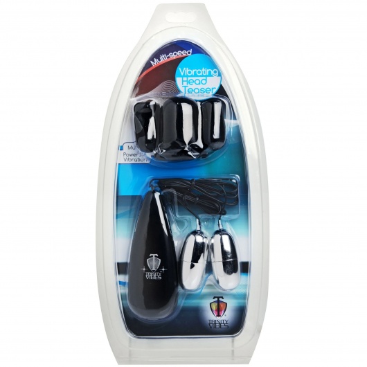 Черная стимулирующая насадка для головки полового члена Multi Speed Vibrating Penis Head Teaser - XR Brands - в Коломне купить с доставкой