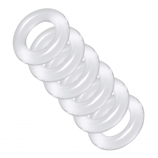 Комплект из 6 прозрачных эрекционных колец Ring Master Custom Ball Stretcher Kit - XR Brands - в Коломне купить с доставкой