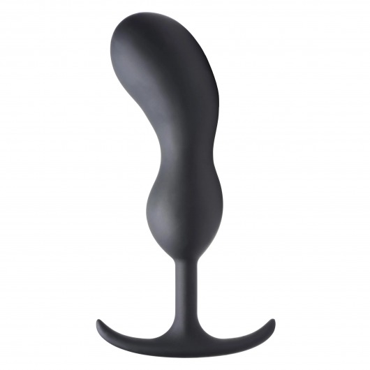 Черный массажер простаты с утяжелителями Premium Silicone Weighted Prostate Plug XL - 20,8 см. - XR Brands - в Коломне купить с доставкой