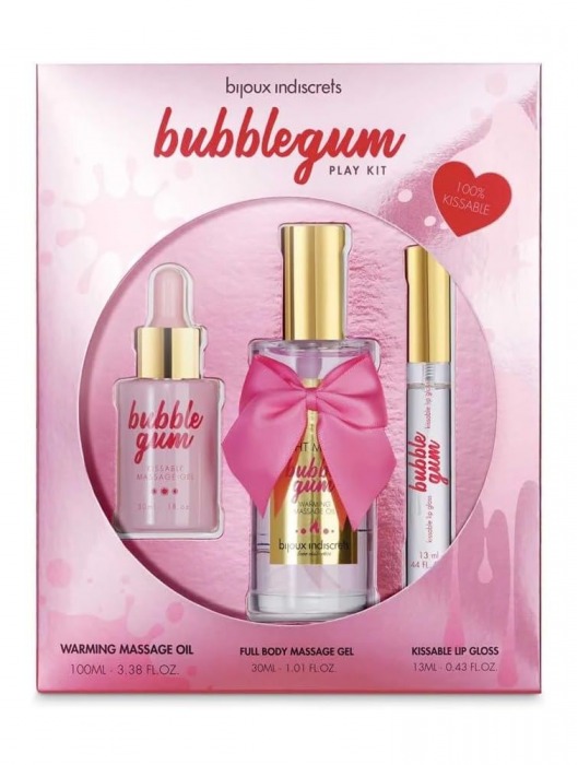 Набор средств для массажа и ласк Bubblegum Play Kit - Bijoux Indiscrets - купить с доставкой в Коломне