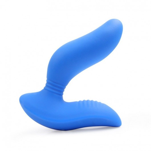 Синий вибромассажер простаты 3,5’’ Curve P-spot Massager - 12 см. - Erokay - в Коломне купить с доставкой