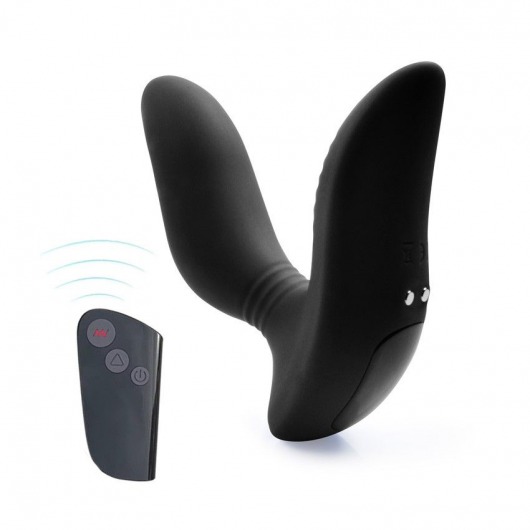 Черный вибромассажер простаты 3,5’’ Remote Control Curve P-spot Massager - 12 см. - Erokay - в Коломне купить с доставкой