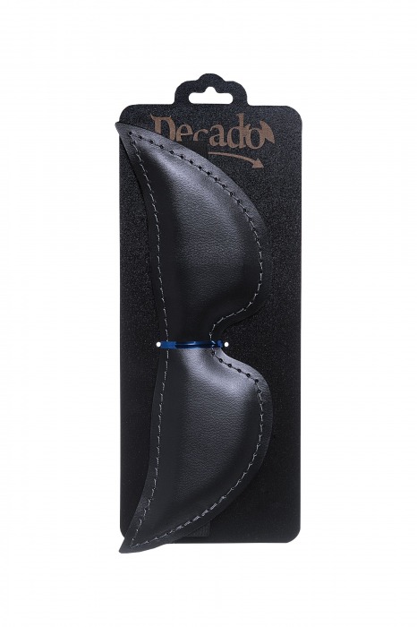 Черная кожаная маска с заостренными кончиками - Pecado - купить с доставкой в Коломне