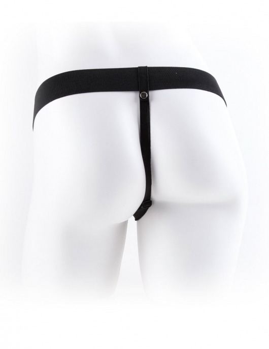 Полый страпон с креплением Vibrating Hollow Strap-On with Balls - 18,9 см. - Pipedream - купить с доставкой в Коломне