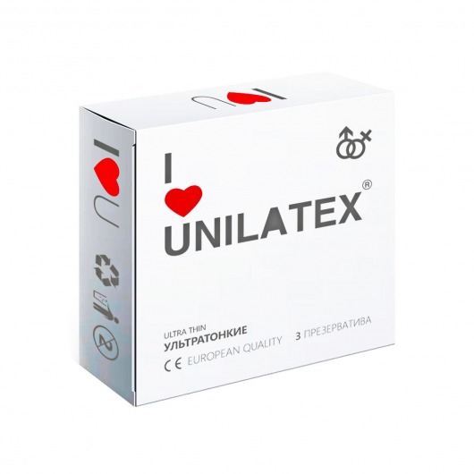 Ультратонкие презервативы Unilatex Ultra Thin - 3 шт. - Unilatex - купить с доставкой в Коломне