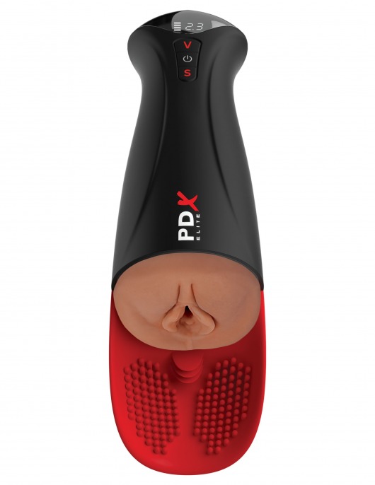 Мастурбатор-вагина в колбе с вибрацией Fuck-O-Matic Pro XL - Pipedream - в Коломне купить с доставкой