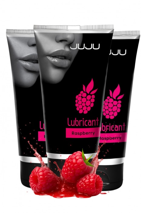Набор из 3 съедобных лубрикантов JUJU со вкусом малины - JuJu - купить с доставкой в Коломне