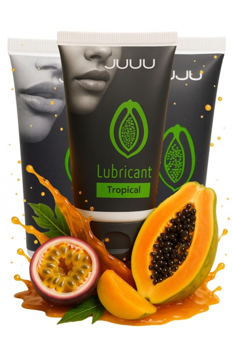 Набор из 3 съедобных лубрикантов JUJU со вкусом тропических фруктов - JuJu - купить с доставкой в Коломне