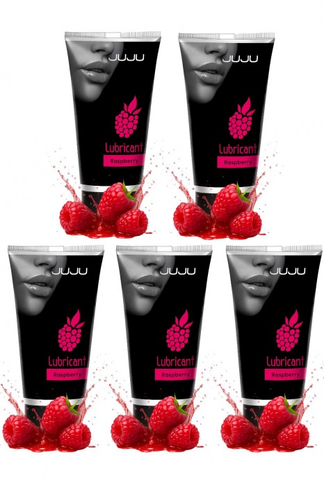 Набор из 5 съедобных лубрикантов JUJU со вкусом малины - JuJu - купить с доставкой в Коломне