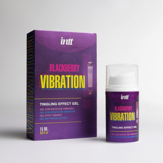 Стимулирующий гель с эффектом вибрации Blackberry Vibration - 15 мл. - INTT - купить с доставкой в Коломне