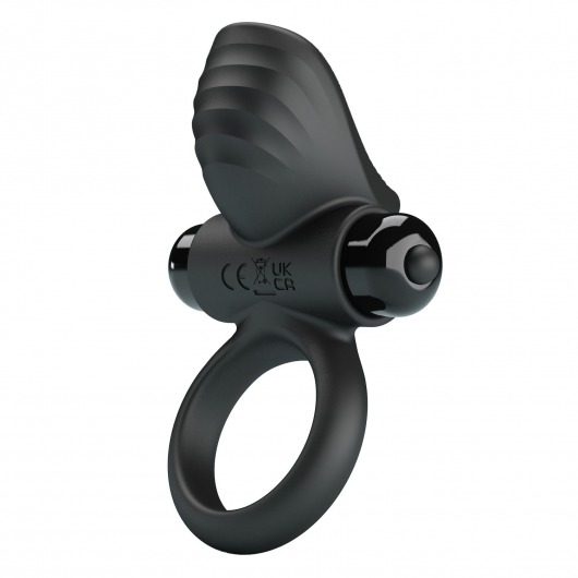Черное эрекционное кольцо с вибрацией Adrien - Baile - в Коломне купить с доставкой