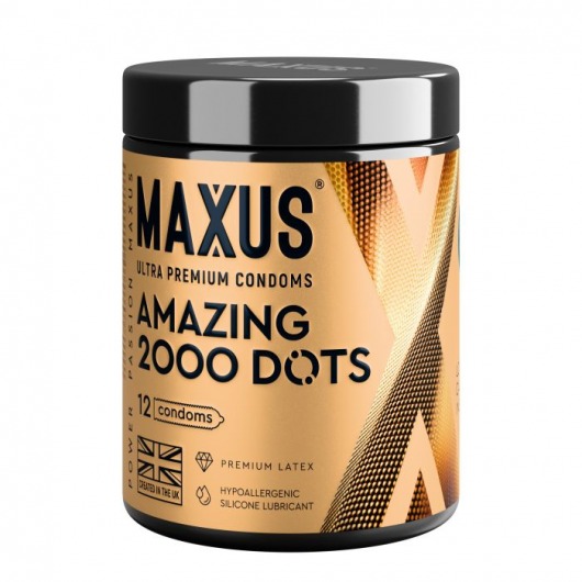 Точечные презервативы MAXUS 2000 Amazing Dots с железным кейсом - 12 шт. - Maxus - купить с доставкой в Коломне