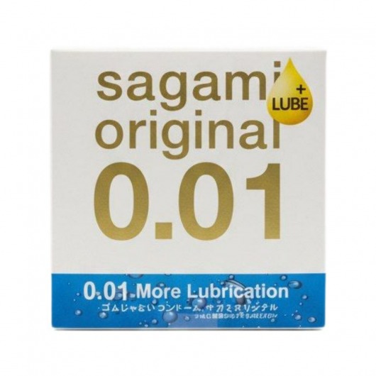 Увлажнённый презерватив Sagami Original 0.01 Extra Lub - 1 шт. - Sagami - купить с доставкой в Коломне