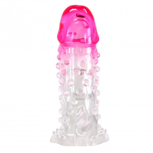 Прозрачно-розовая насадка на пенис Wilford - 13,5 см. - Baile - в Коломне купить с доставкой