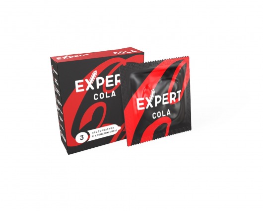 Презервативы с ароматом колы Expert Cola - 3 шт. - Expert - купить с доставкой в Коломне
